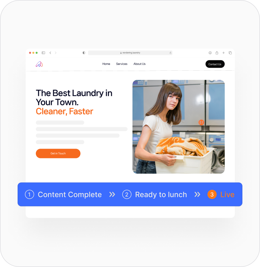 Completed website ready to launch on your domain